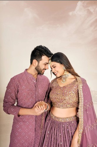 Georgette Silk Lehenga Choli with Kurta Pajama